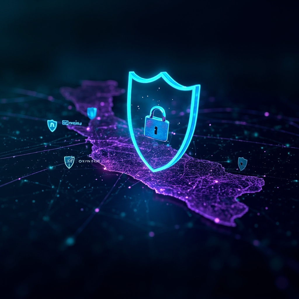 Escudo digital protegiendo datos personales bajo la Ley 21.719 - Ciberseguridad Open Source